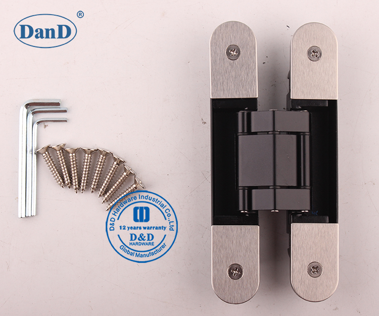 Zinc Alloy 3D Adjusting Invisible Door Hinge For Apartment Building