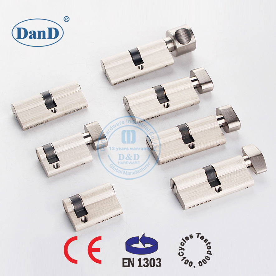 China Supplier Euro Profile EN1303 Brass Door Cylinder Lock with Knob-DDLC002