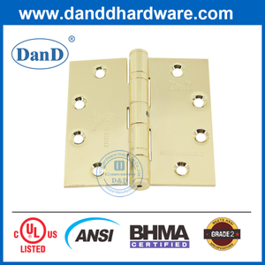 Polished Brass ANSI Stainless Steel 201 NRP Fire Bedroom Door Hinge-DDSS001-ANSI-2-4.5x4.5x3.4