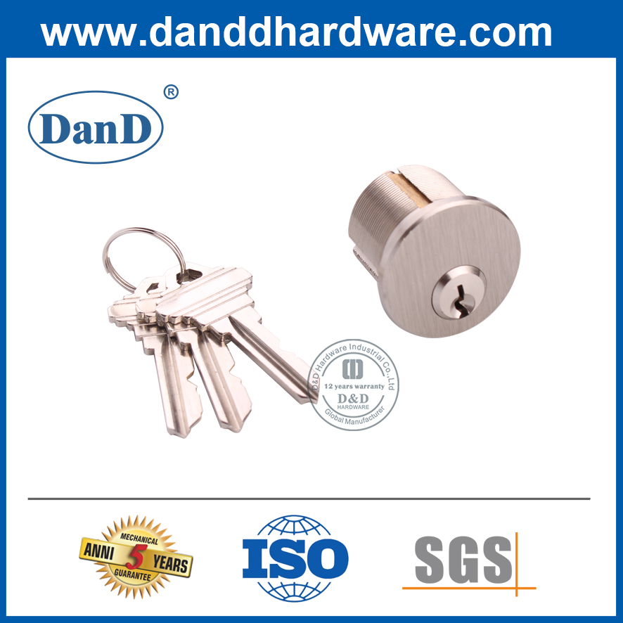 Brass 6 Pin Schlage “C” Keyway Rim Cylinder with SSS Head Cover -DDLC011