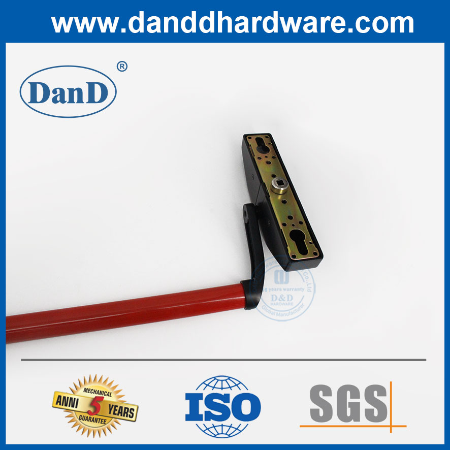 Cross Bar Panic Exit Bar Devices Steel Single Panic Exit Device in Red And Black Color-DDPD034