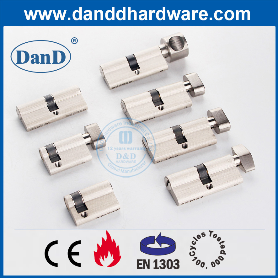 CE EN1303 Brass Mortice Door Lock Single Core Cylinder with Turn-DDLC002