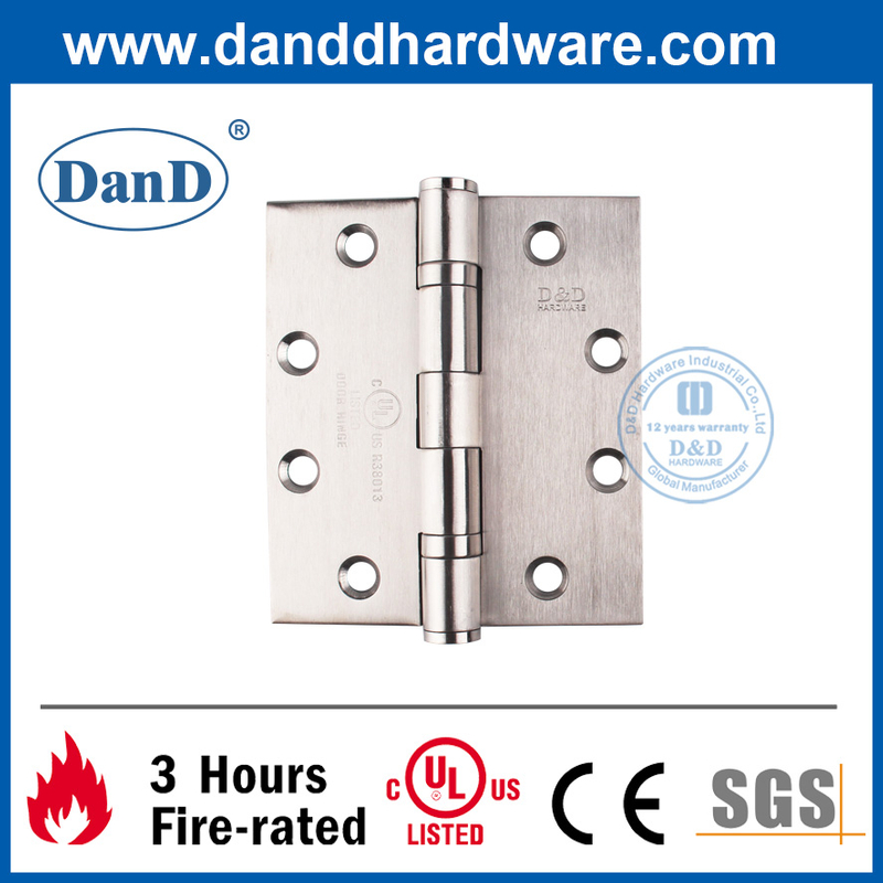 UL Certification SS304 Ball Bearing Mortise Fire Door Hinge-DDSS002-FR-4.5X4X3.4