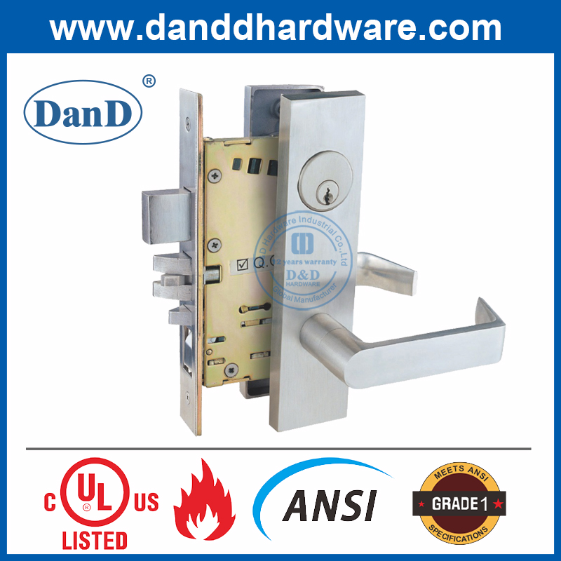 SUS304 ANSI Grade 1 Most Secure Door Lock for Entrance Door-DDAL20