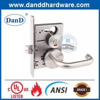 SUS304 ANSI Grade 1 Latchbolt Privacy Door Lock with Thumbuturn-DDAL022